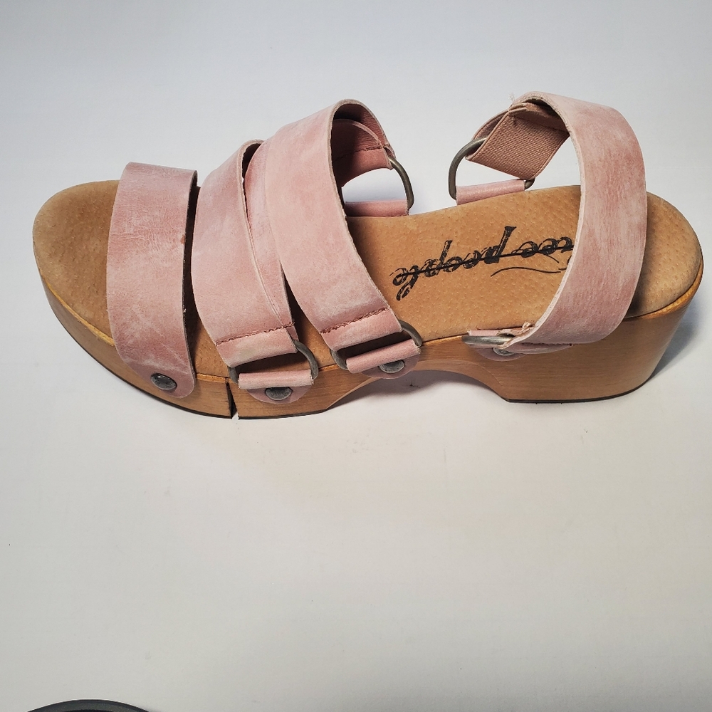 NWT Free People Virgo Switchback Sandals Platform Wood Clogs